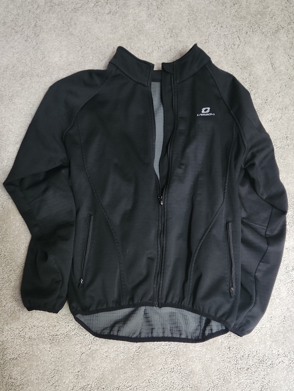 Men's Black Full-Zip Cycling Jacket